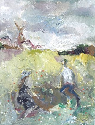 Couple in a field